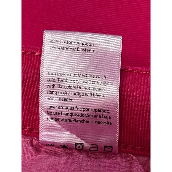 Risen Cargo Jeans Womens 7/28 Fuchsia Pink Wide Leg Utility Y2K Streetwear Bold - Picture 11 of 13